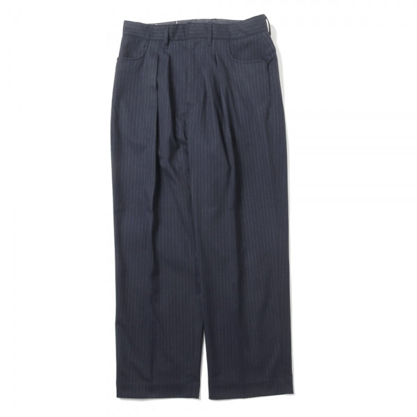 Two-tuck Wide Tapered Pants(T/Rストライプ)