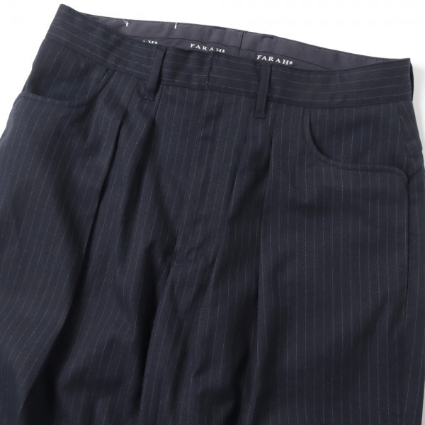 Two-tuck Wide Tapered Pants(T/Rストライプ)