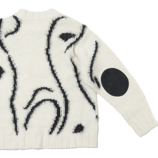 INTARSIA C/N KNIT - Hand Drowing By Tsuchida Ayumi