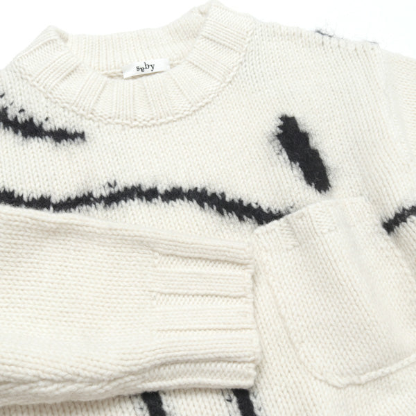 INTARSIA C/N KNIT - Hand Drowing By Tsuchida Ayumi