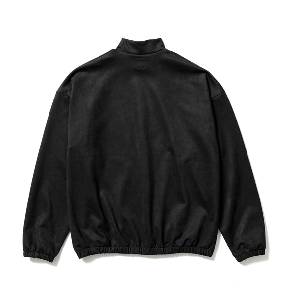 SYNTHETIC SUEDE MOCK NECK