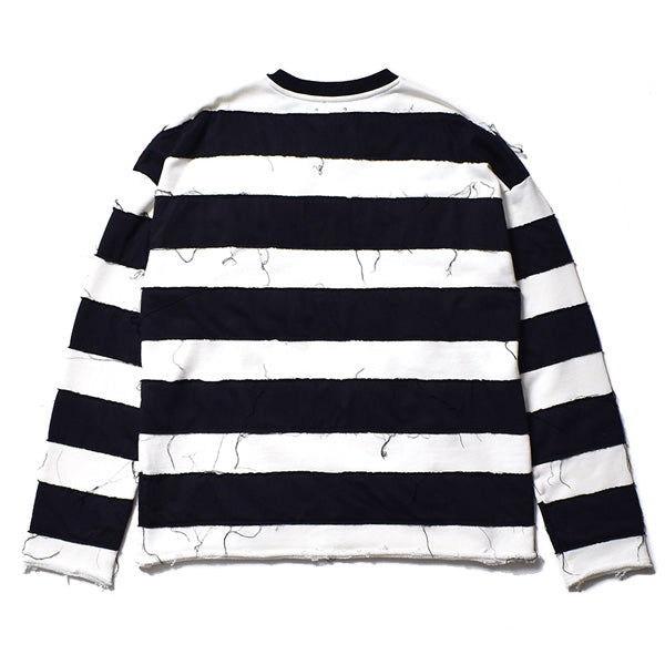 Bold Denim Border Crew neck Pullover