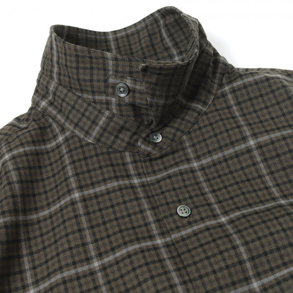 WOOLY STRETCH TAB-COLLAR SHIRT