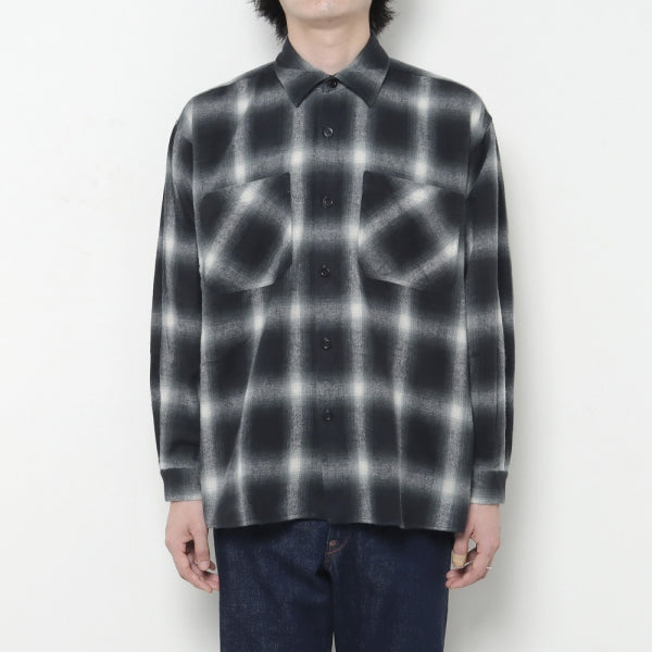 ETS.Ombre check flannel shirt (22-050-300-2601-3-0) | Ets