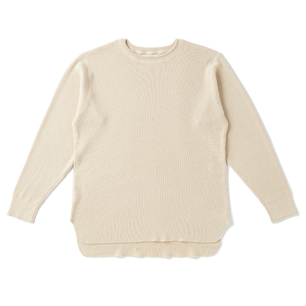 HARD TWIST HONEYCOMB WUFFLE CREW-NECK