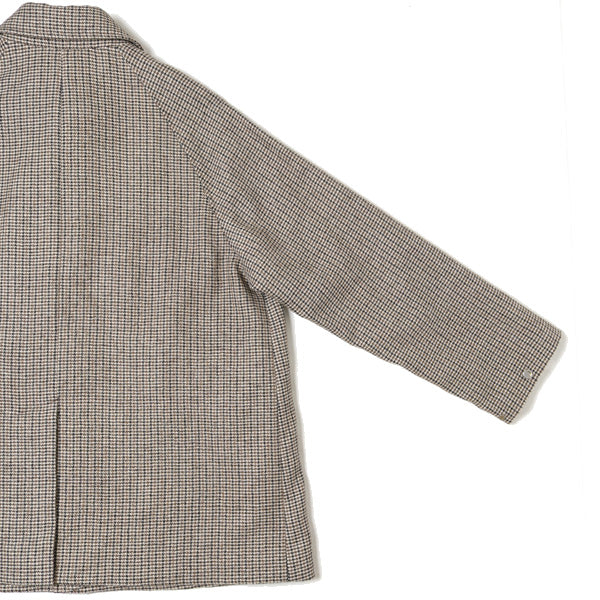 Natural Color Alpaca Tweed Travel Coat