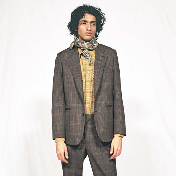 CASHMERE CHECK NARROW STOLE