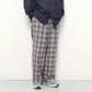 Fine Wool Check Wide Tapered Chef Pants