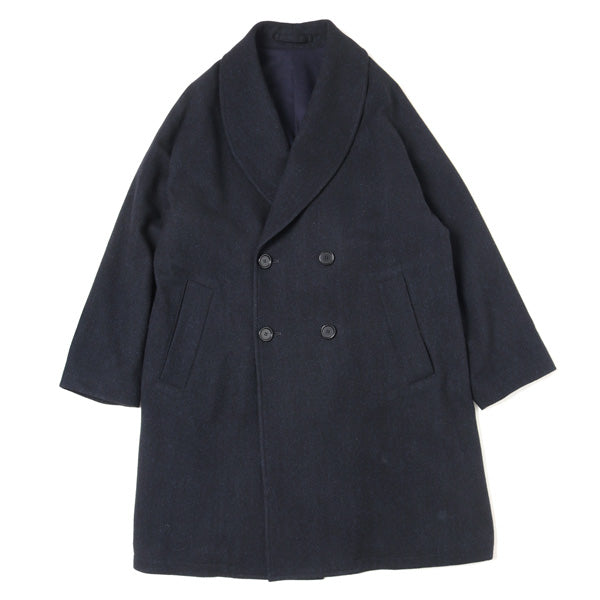 FALKLAND WOOL TWEED SHAWL COLLAR COAT