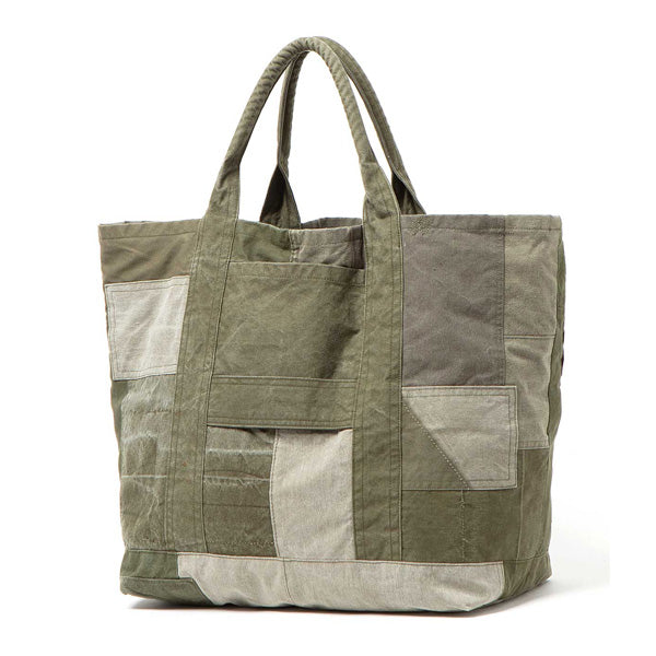 CARRY-ALL TOTE L UPCYCLED US ARMY CLOTH