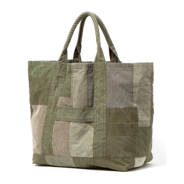 CARRY-ALL TOTE L UPCYCLED US ARMY CLOTH