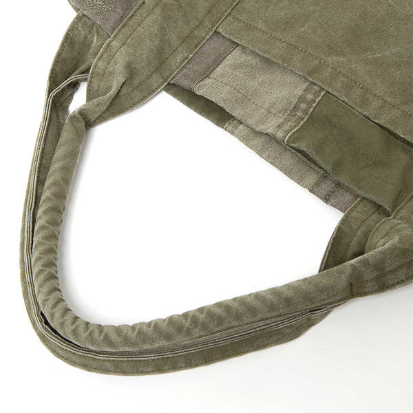 CARRY-ALL TOTE L UPCYCLED US ARMY CLOTH