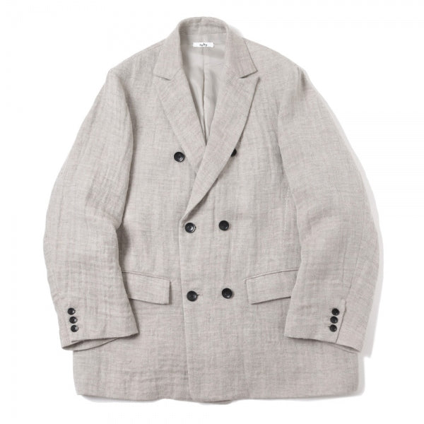 DOUBLE BREASTED BLAZER - Wool Linen Double Gaze