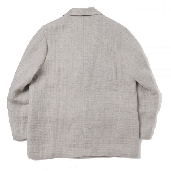 DOUBLE BREASTED BLAZER - Wool Linen Double Gaze