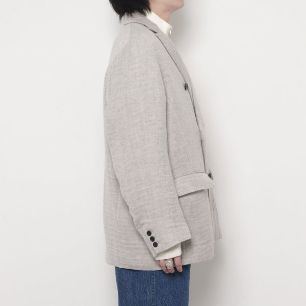 DOUBLE BREASTED BLAZER - Wool Linen Double Gaze