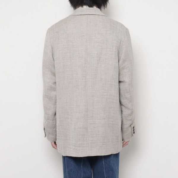 DOUBLE BREASTED BLAZER - Wool Linen Double Gaze