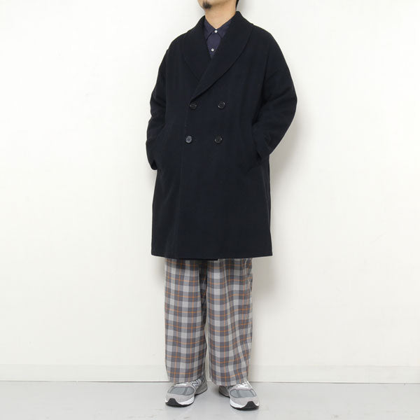 FALKLAND WOOL TWEED SHAWL COLLAR COAT