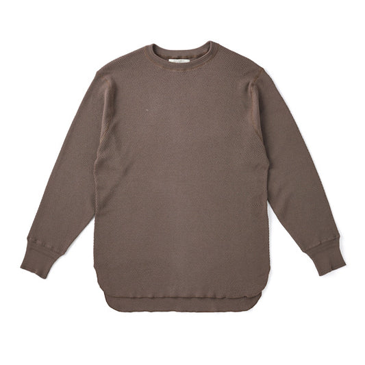 HARD TWIST HONEYCOMB WUFFLE CREW-NECK