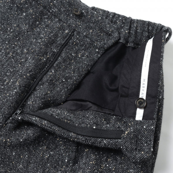 FLAT FRONT TROUSERS CASHMERE DONEGAL TWEED