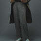 FLAT FRONT TROUSERS CASHMERE DONEGAL TWEED