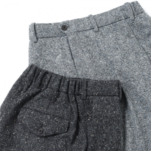 FLAT FRONT TROUSERS CASHMERE DONEGAL TWEED