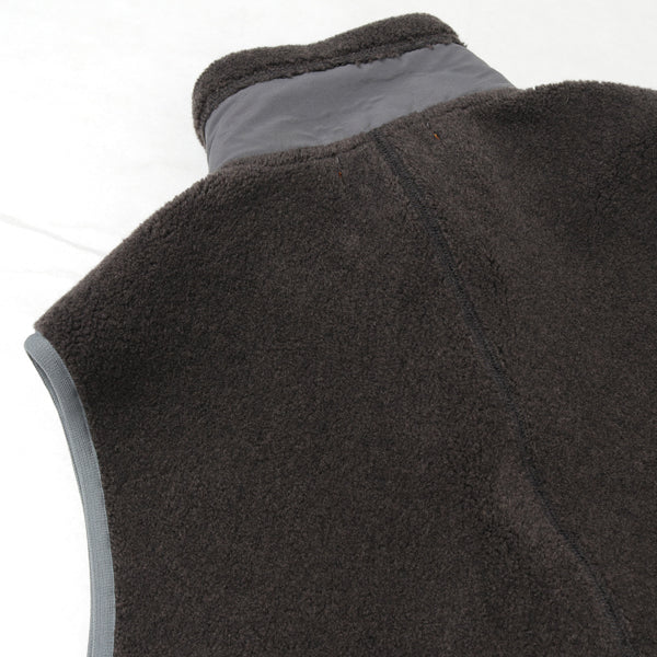 Wool Boa Zip-Up Vest