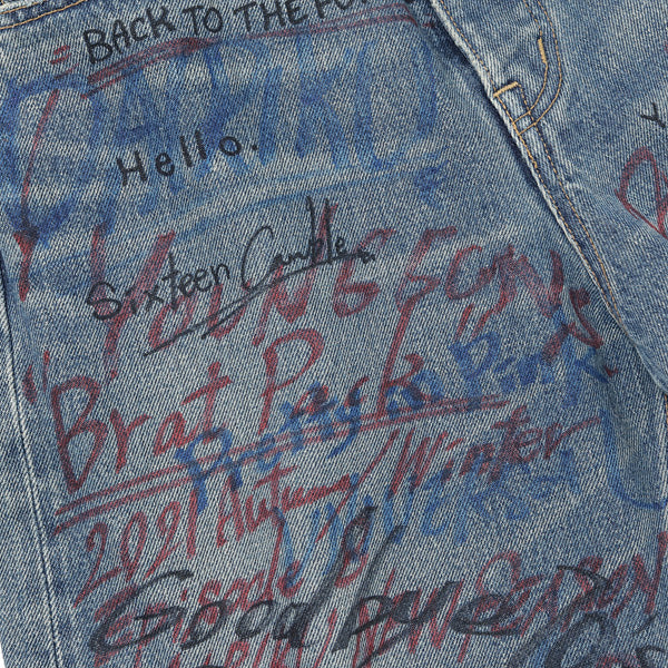 Painted Straight Denim Pants