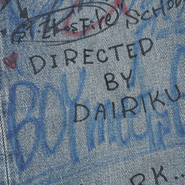 Painted Straight Denim Pants