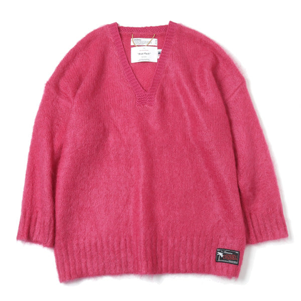 Molly V-neck Mohair Knit