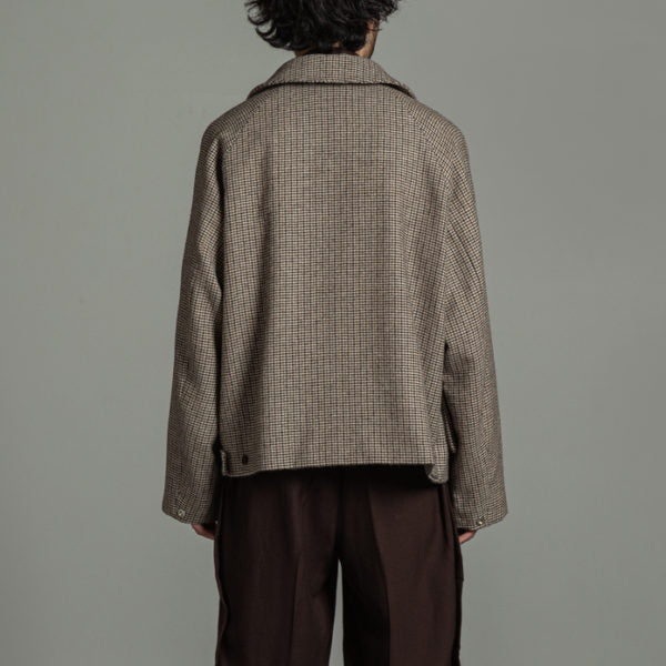 Natural Color Alpaca Tweed Hunter Jacket (T20C-02BL01C) | Text