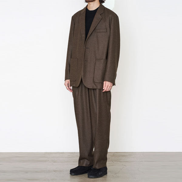 CLASSIC FIT TROUSERS BLACK WOOL JAPAN FLANNEL