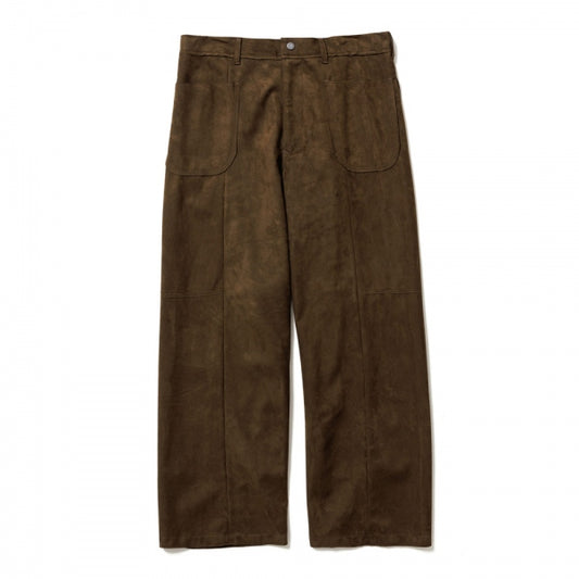 FAUX LEATHER FLARE PANTS