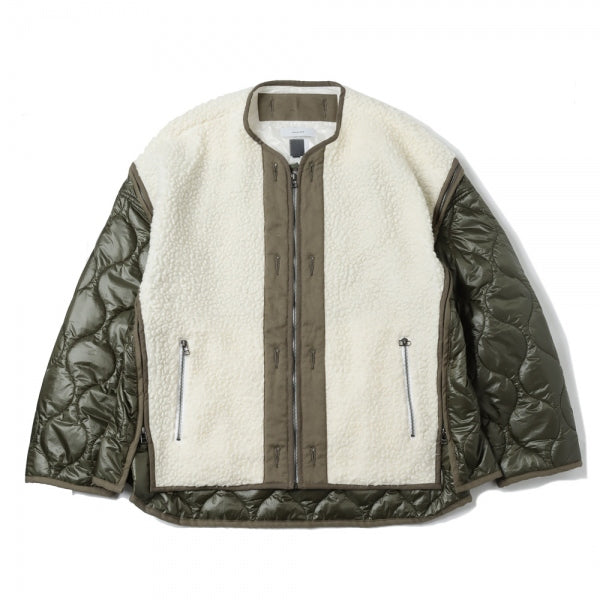 ZIPPER SHERPA QUILTED LINER JACKET