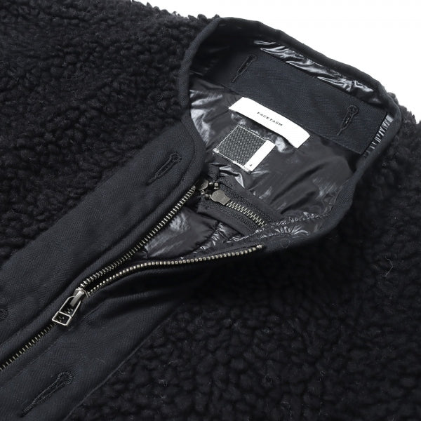 ZIPPER SHERPA QUILTED LINER JACKET