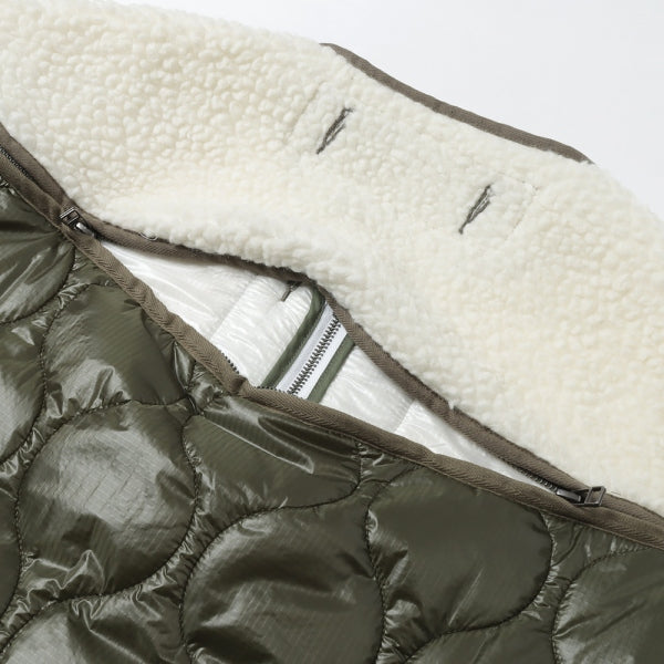 ZIPPER SHERPA QUILTED LINER JACKET