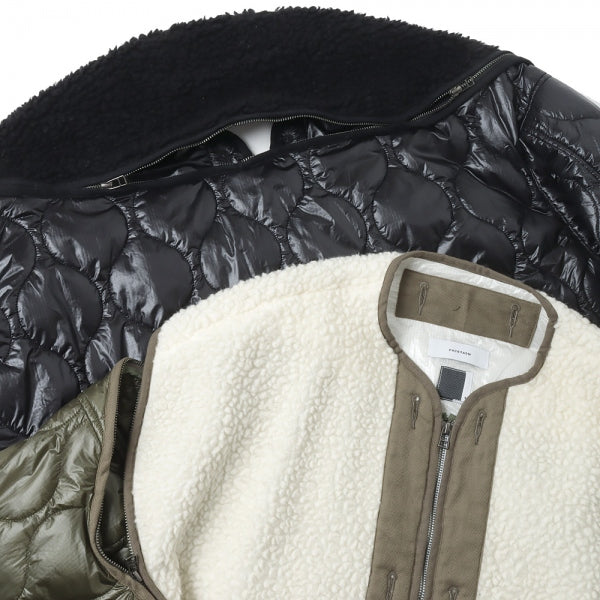 ZIPPER SHERPA QUILTED LINER JACKET