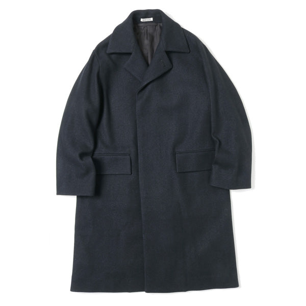 WOOL SILK MELTON SOUTIEN COLLAR COAT