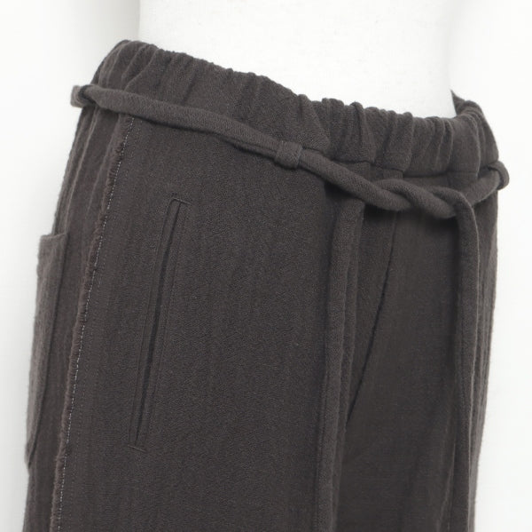 DOUBLE WEAVE FRINGE PANTS