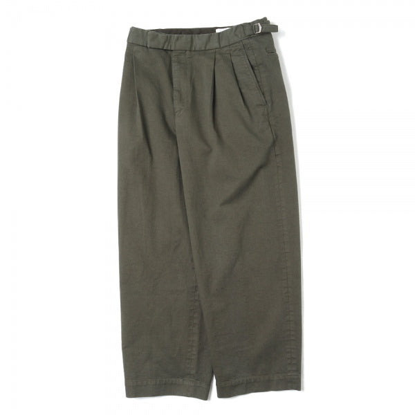 OFFICER PANTS 2TUCK WIDE ORGANIC COTTON DRILL