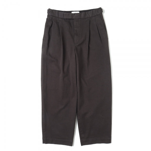 OFFICER PANTS 2TUCK WIDE ORGANIC COTTON DRILL