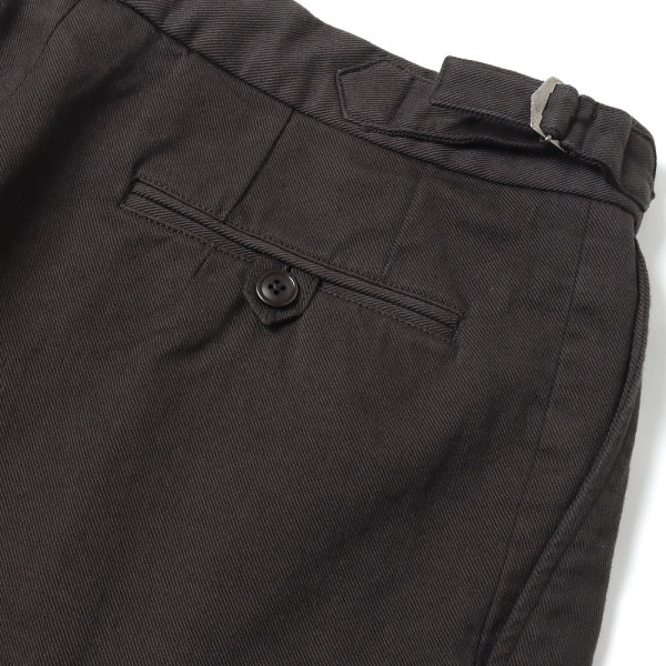 OFFICER PANTS 2TUCK WIDE ORGANIC COTTON DRILL