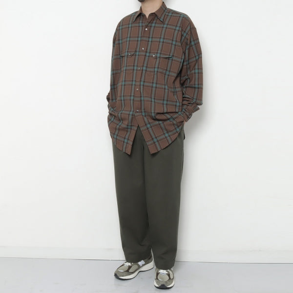 OFFICER PANTS 2TUCK WIDE ORGANIC COTTON DRILL