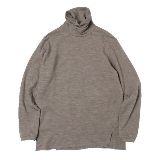 DWL T/NECK L/S P/O W/N HEAVY JERSEY Mt.Breath Wool