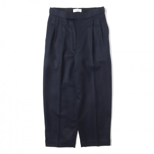 OFFICER PANTS 2TUCK WIDE WOOL SOFT SERGE