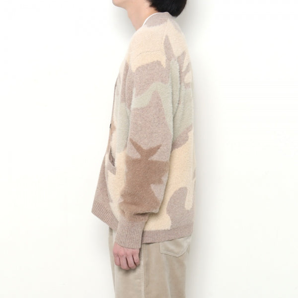 WATER SURFACE PATTERN KNIT CARDIGAN