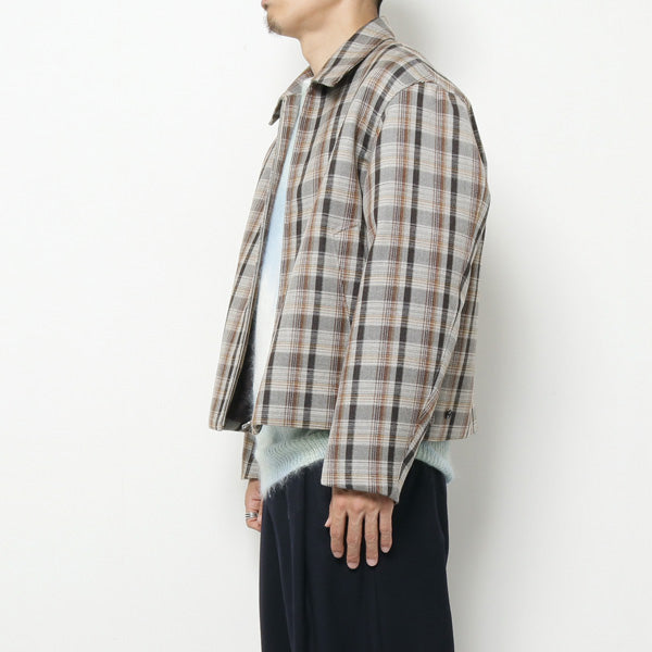 【AURALEE】Double Face Check Zip Blouson