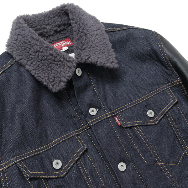 綿デニム×牛革 Levi's Wネーム J918