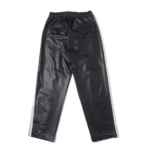 SYNTHETIC LEATHER TRACK PANTS