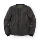 Collarless Lamb Leather Rib Jacket