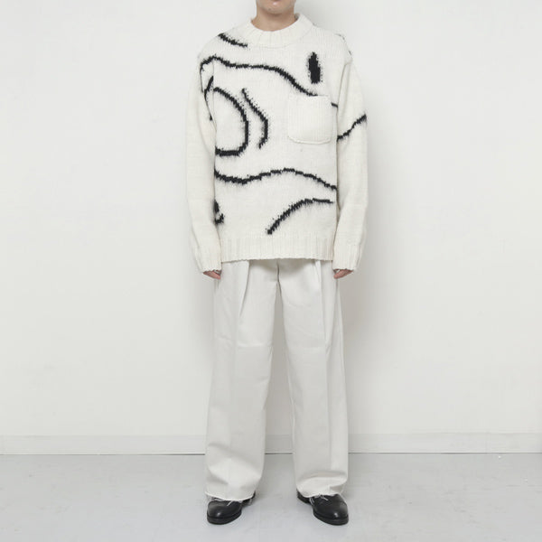 INTARSIA C/N KNIT - Hand Drowing By Tsuchida Ayumi